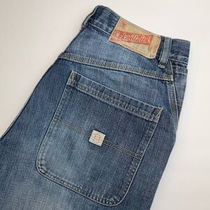 Ecko Unltd Hammerloop Jeans Men 34 Blue Carpenter Y2K Streetwear Wide Leg Baggy